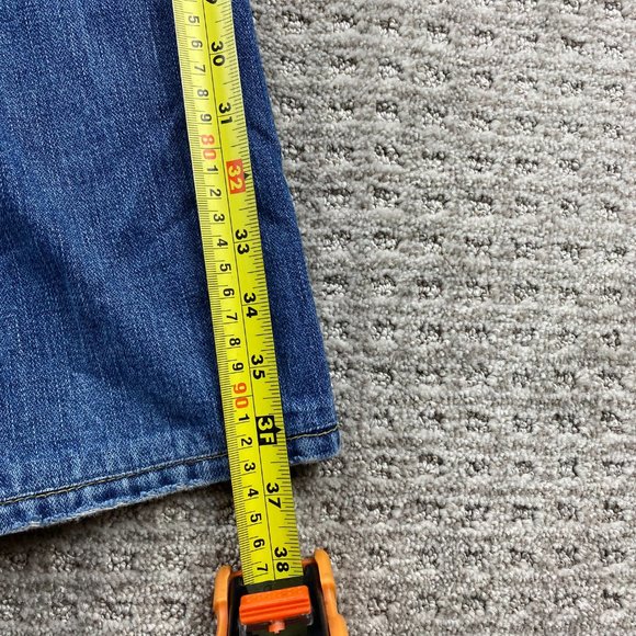 Vintage True Religion Jeans Women 29 Blue Denim Beaded Distressed Rip Ricky Pant - Picture 10 of 16